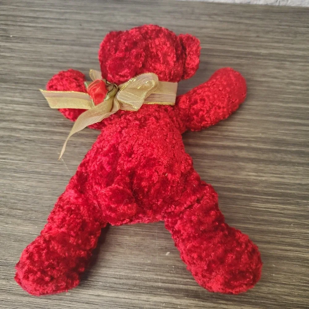 Dan Dee Red Crushed Velvet Dog 9
